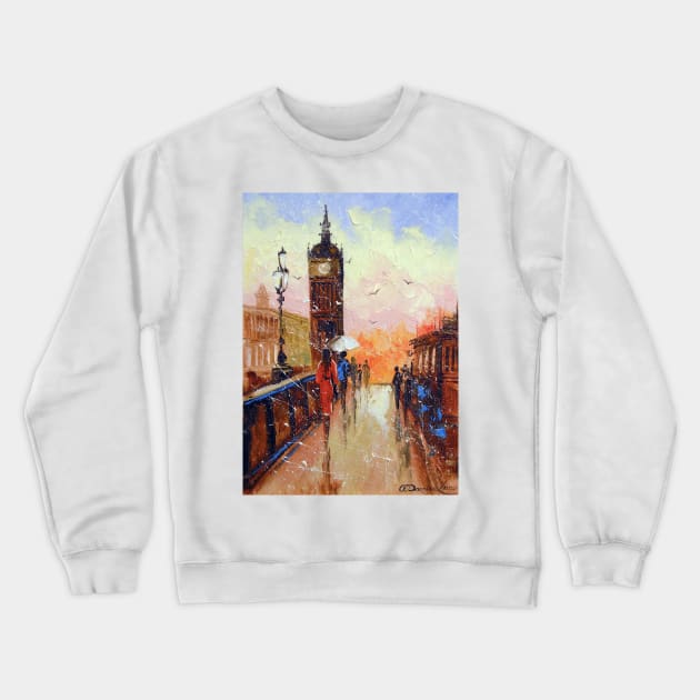 Walk in London Crewneck Sweatshirt by OLHADARCHUKART
